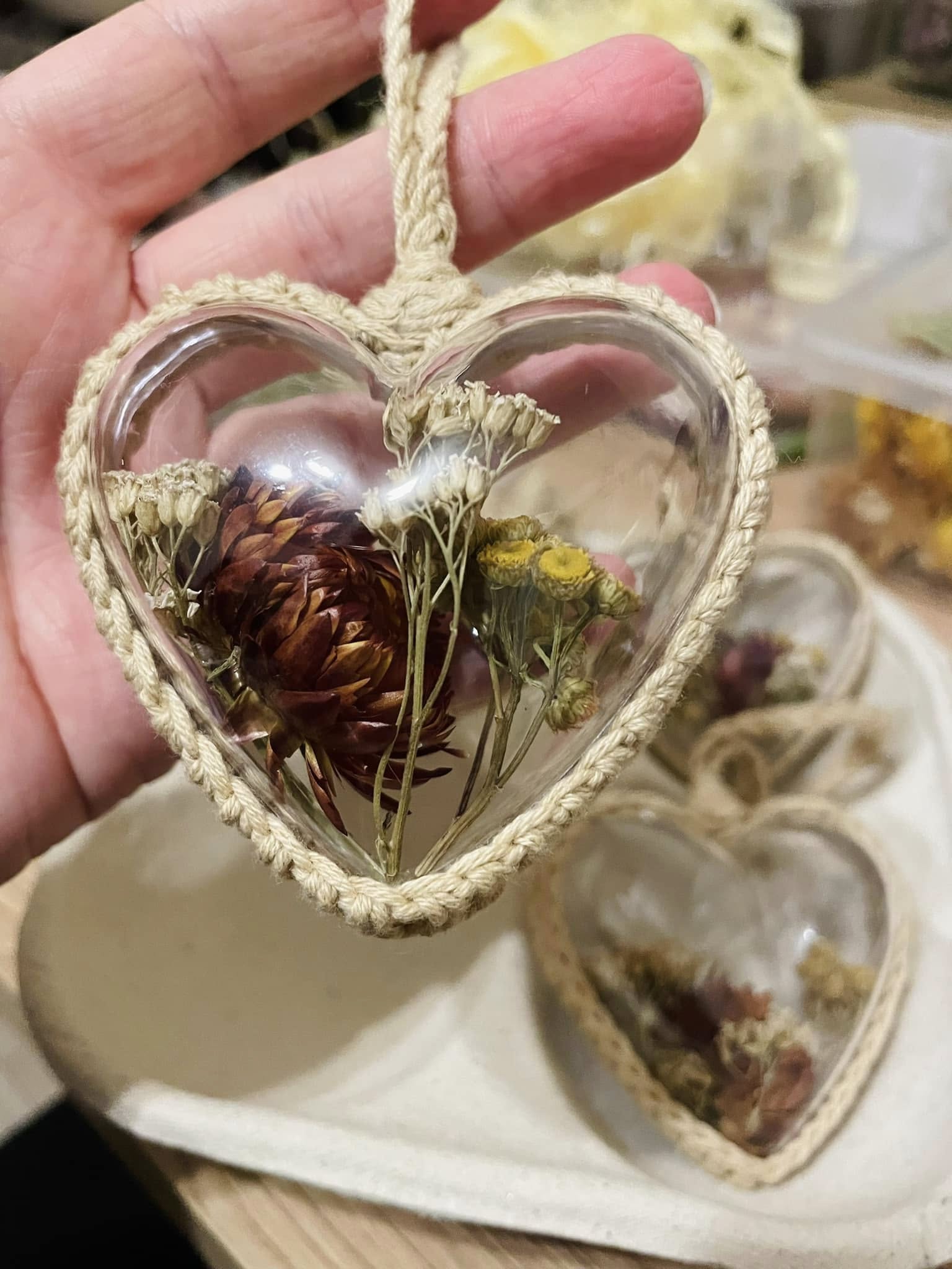 Serduszka / kocanka, wrotycz, krwawnik, włóczka - obrazek 2