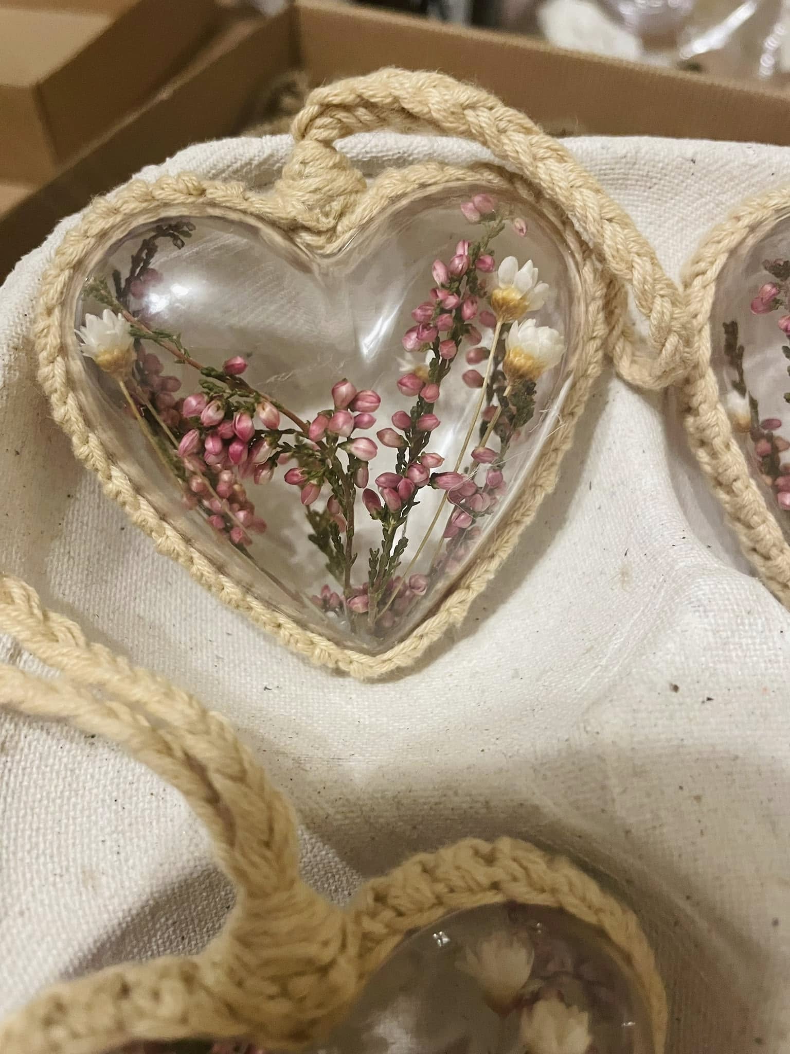 Serduszka / wrzos, glixia, włóczka - obrazek 5