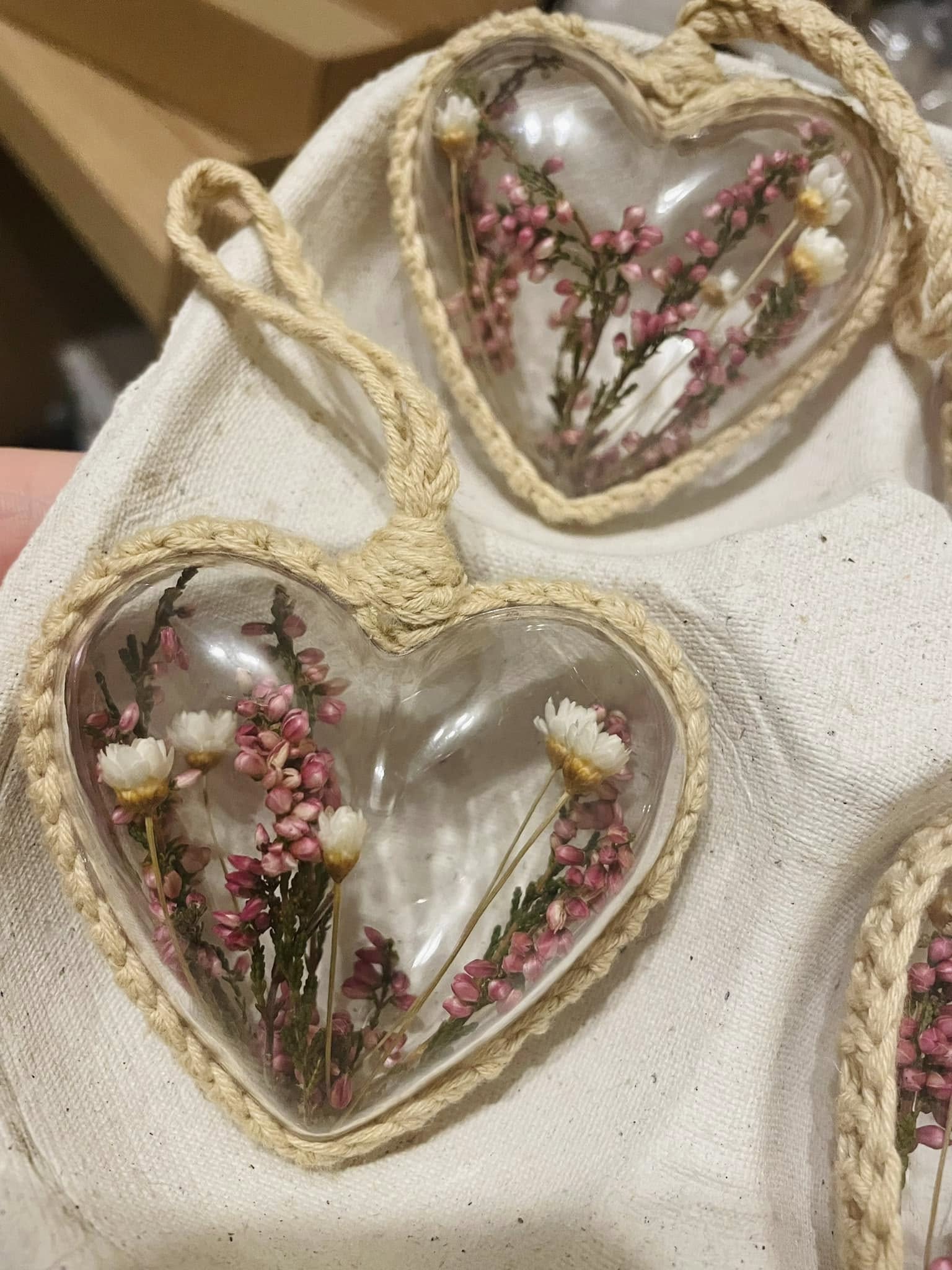 Serduszka / wrzos, glixia, włóczka - obrazek 4