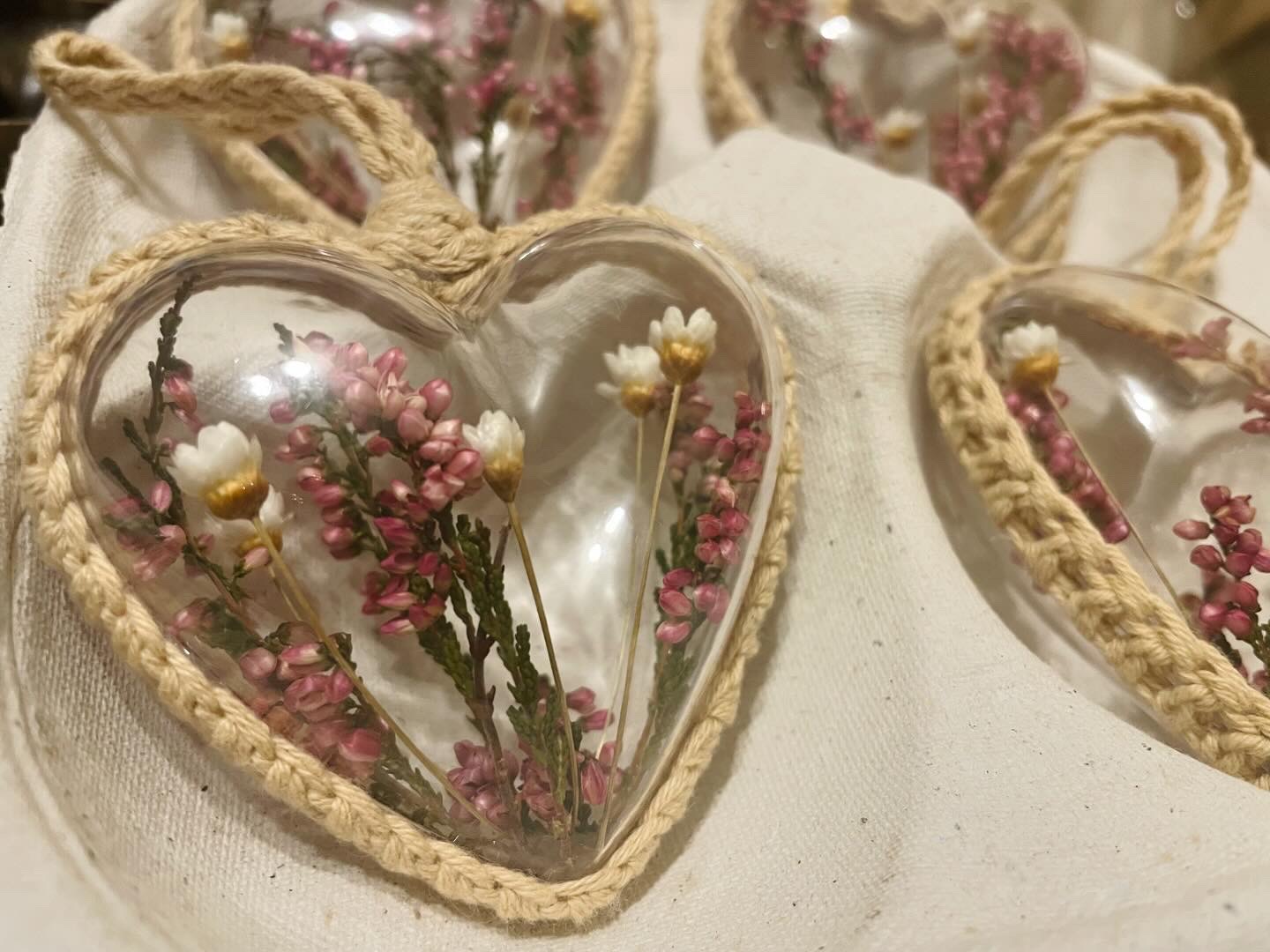 Serduszka / wrzos, glixia, włóczka - obrazek 2