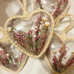 Serduszka / wrzos, glixia, włóczka