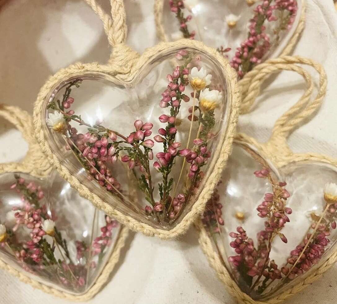 Serduszka / wrzos, glixia, włóczka