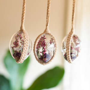 Jajeczka / wrzos, zatrwian, ciemnoróżowa kocanka, włóczka