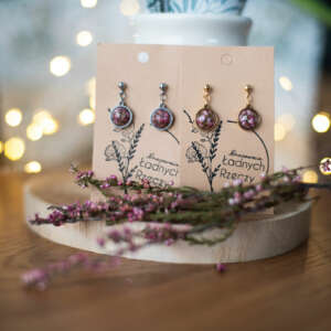 Kolczyki wiszące z kulką "KAROLINA"