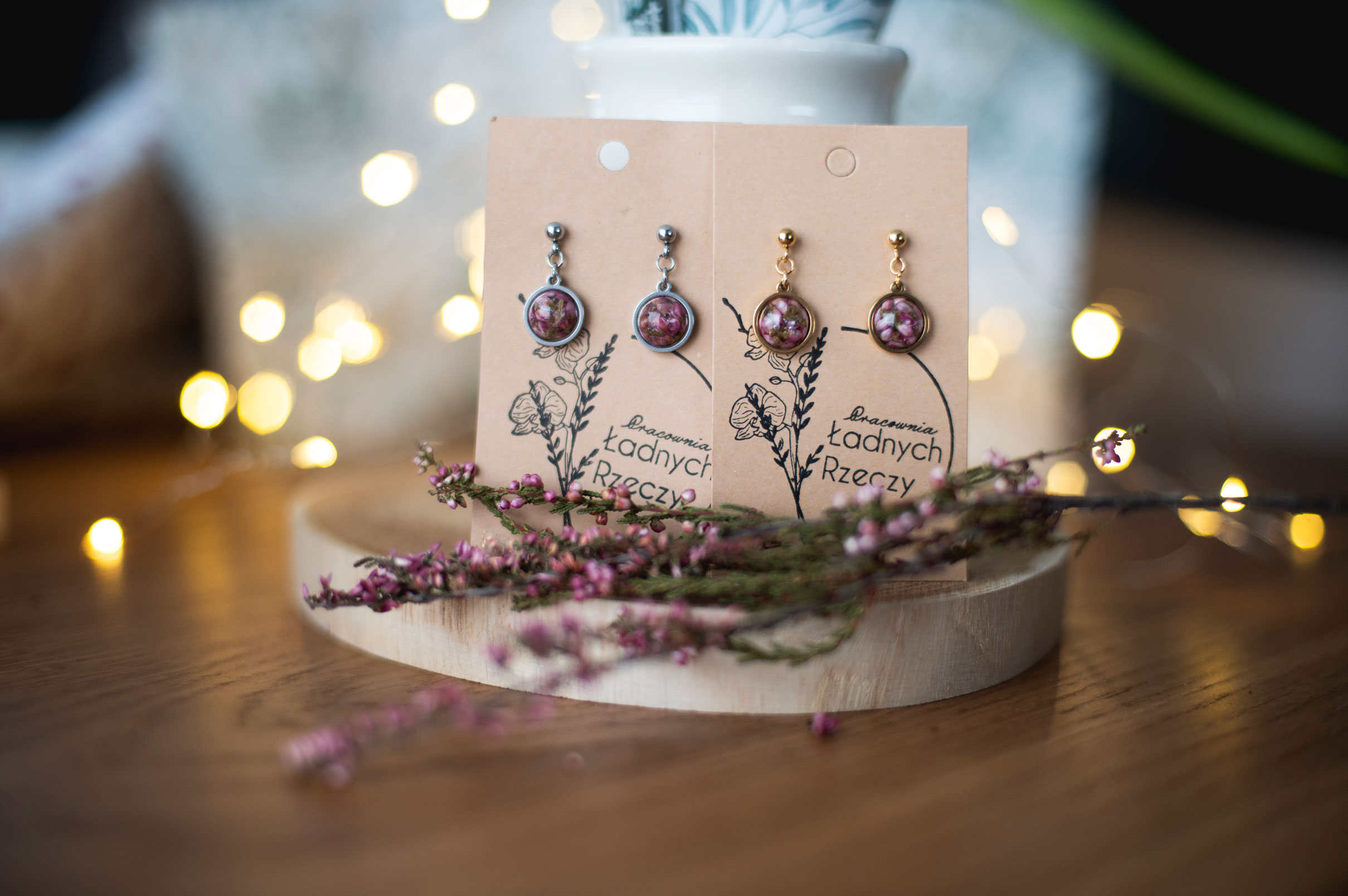 Kolczyki wiszące z kulką "KAROLINA"