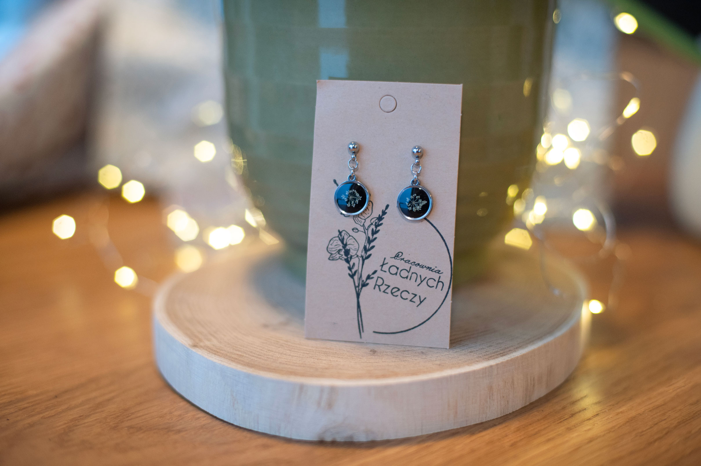 Kolczyki wiszące z kulką "EWELINA" - obrazek 6