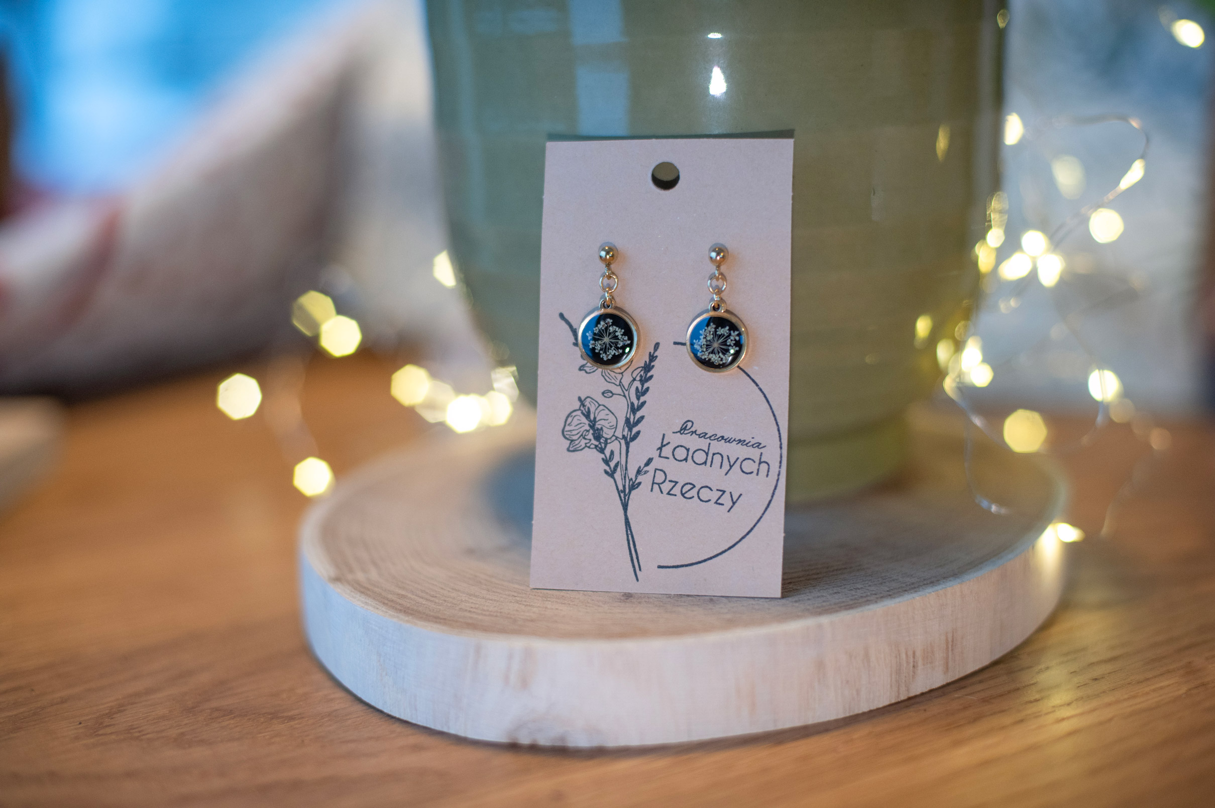 Kolczyki wiszące z kulką "EWELINA" - obrazek 5