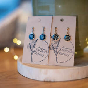 Kolczyki wiszące z kulką "EWELINA"