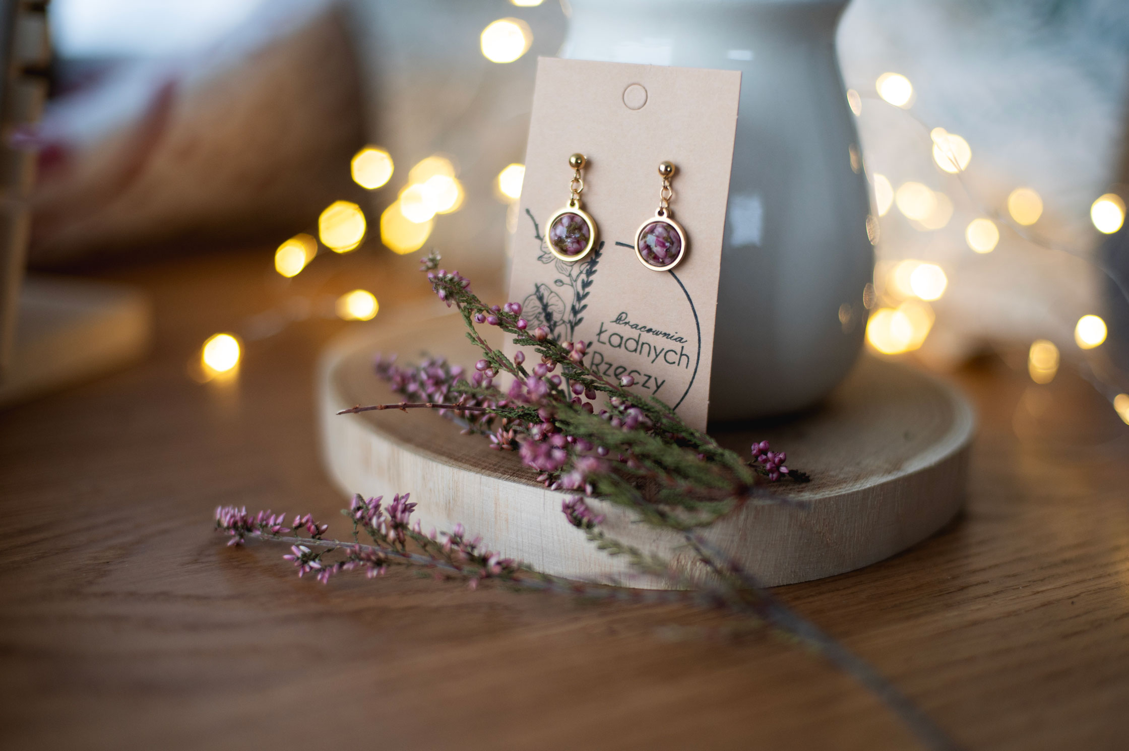 Kolczyki wiszące z kulką "KAROLINA" - obrazek 5