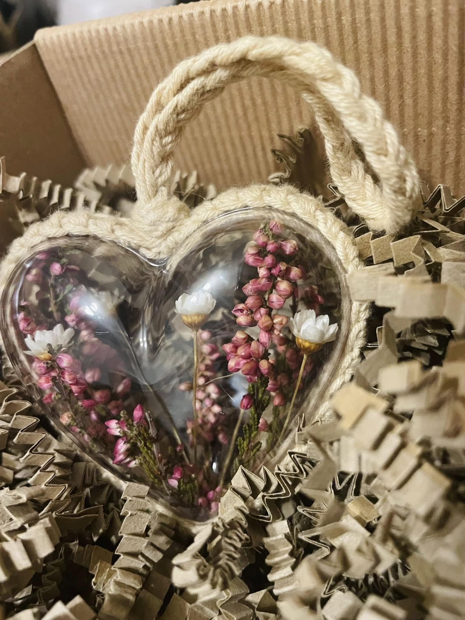 Serduszka / wrzos, glixia, włóczka - obrazek 3