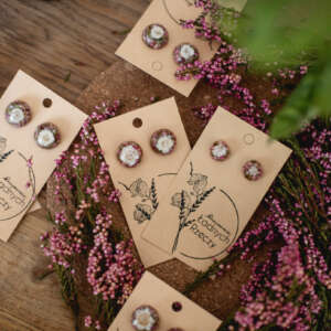 Sztyfty z wrzosem i glixią "KAROLINA"