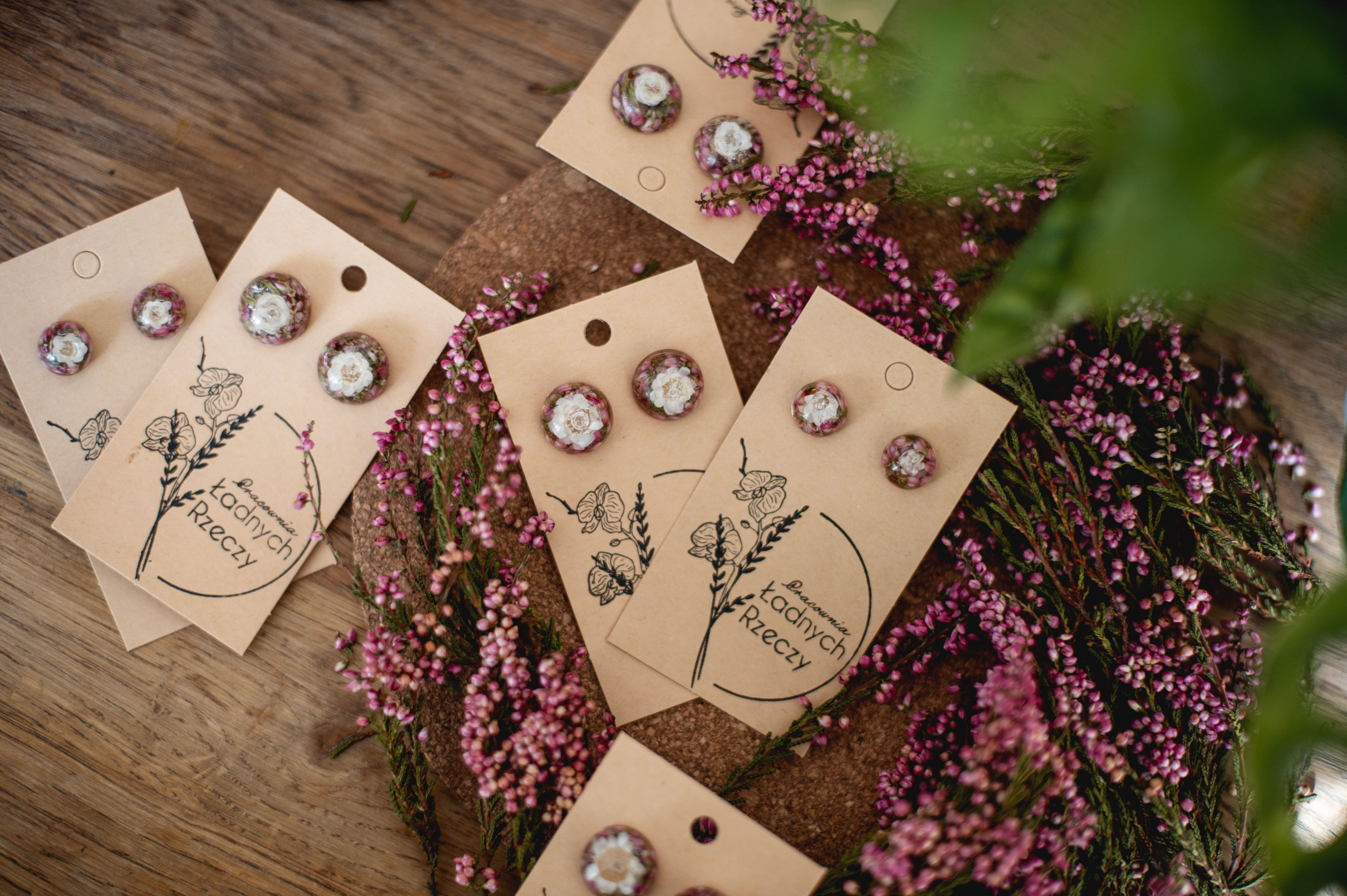 Sztyfty z wrzosem i glixią "KAROLINA"